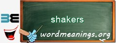 WordMeaning blackboard for shakers